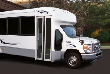 Shuttle white bus